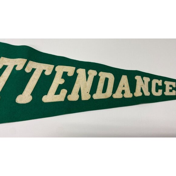 VTG 1951 Catholic High School Baton Rouge, Louisiana - "ATTENDANCE" Felt Pennant - Picture 7 of 8